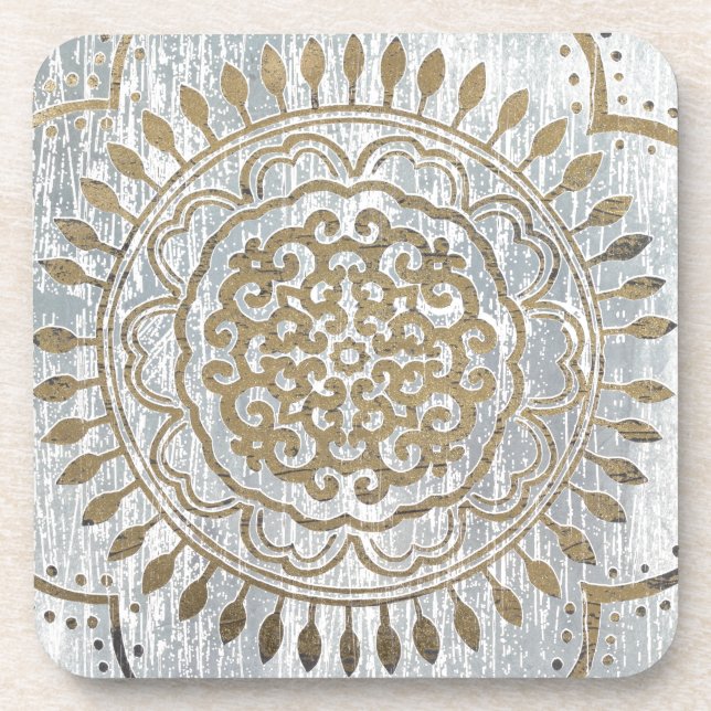 Dessous-de-verre Mandala Gold Design (Devant)