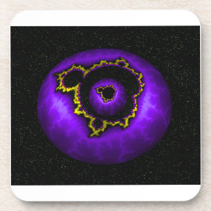 Dessous-de-verre Mandelbrot Violet Dans Un Mandelbrot