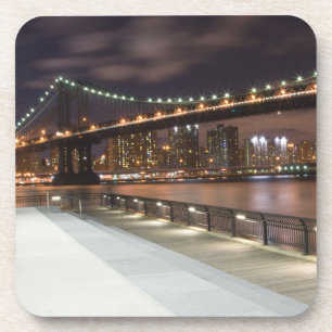 Dessous-de-verre Manhattan Bridge et NYC Skyline