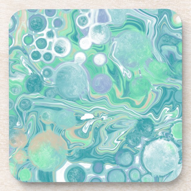 Dessous-de-verre Marbre bleu turquoise (Devant)