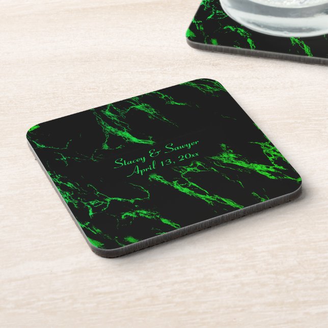 Dessous-de-verre Marbre Vert Clair  (Côté gauche)
