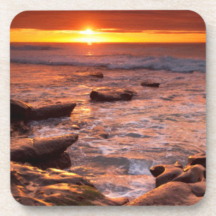 Dessous-de-verre Mares résiduelles au coucher du soleil, Californie