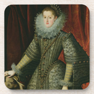 Dessous-de-verre Margarita de la Reine de l'Autriche, 1609 (huile