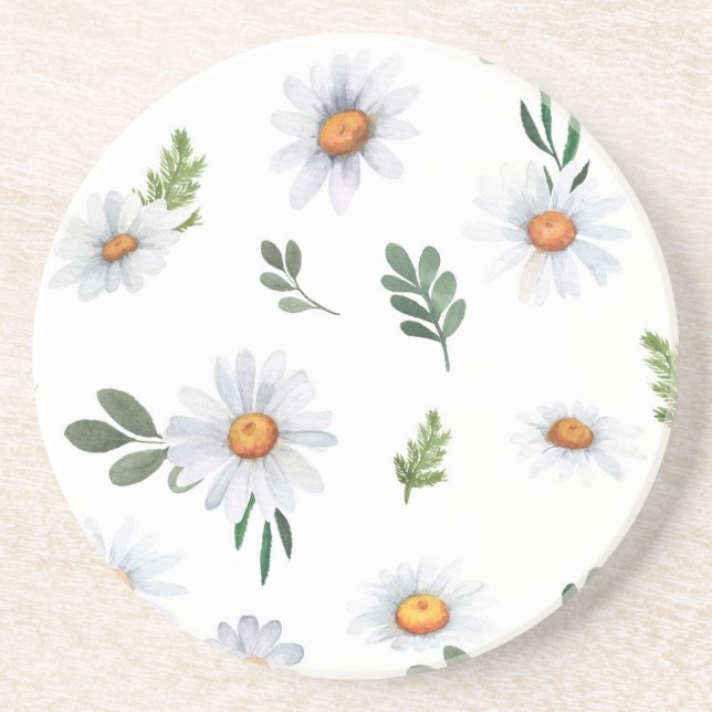 Dessous de verre marguerrier blanc, dessous de ver (Devant)