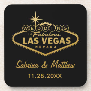 Dessous-de-verre Mariage à Las Vegas Signer mariage favori