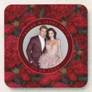 Dessous-de-verre Mariage de fantaisie de carnation personnalisé mig