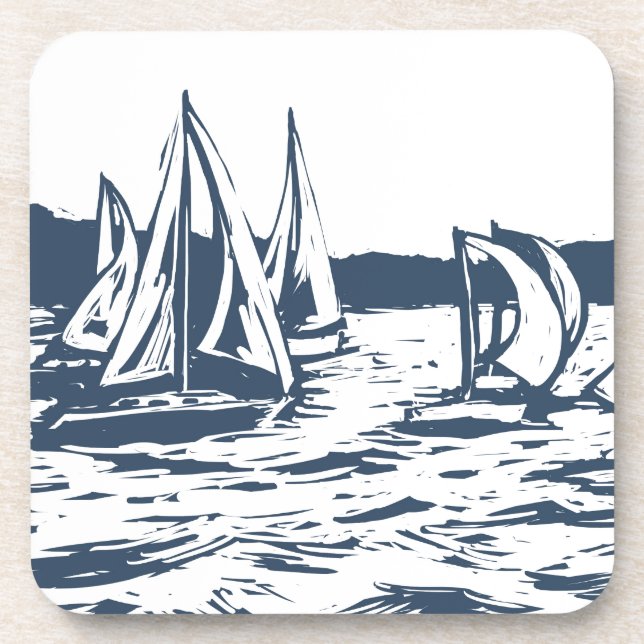Dessous de verre Mariage nautique (Devant)