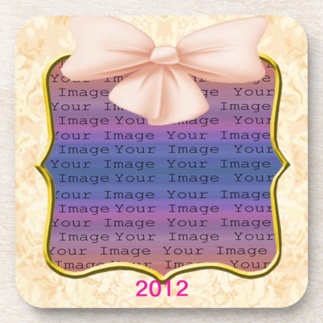 Dessous de verre Mariages de Bow rose (Devant)