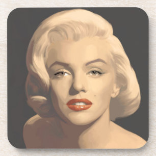 Dessous-de-verre Marilyn grise graphique