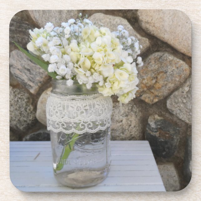 Dessous-de-verre Mason Jar Bouquet (Devant)