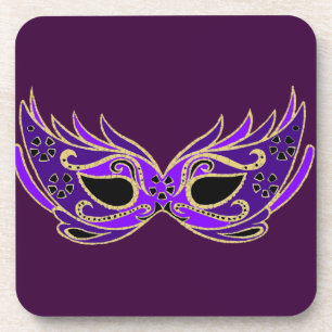 Dessous-de-verre Masque masqué royal violet