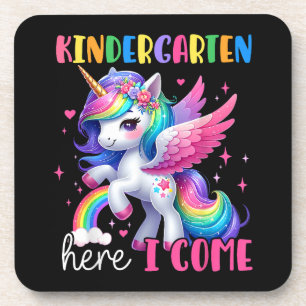 Dessous-de-verre Maternelle j'arrive licorne rentrée scolaire