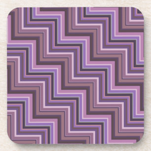 Dessous-de-verre Mauve stripes stairs pattern