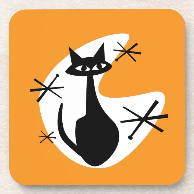 Dessous de verre MCM Âge atomique Kitty Boomerang  (Devant)