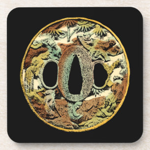 Dessous-de-verre Médaillon asiatique doré par Vision Studio