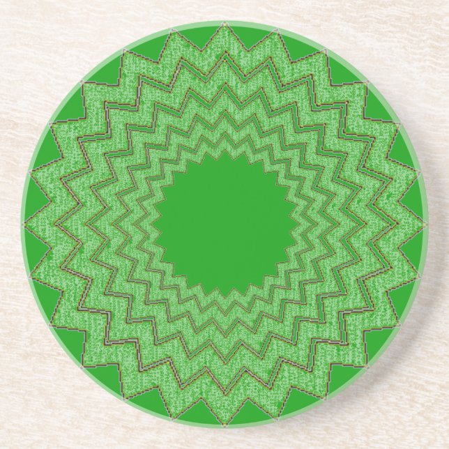 Dessous de verre - Médaillon Zigzag (Devant)