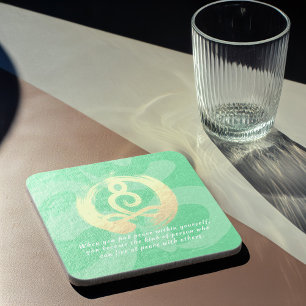 Dessous-de-verre Méditation de l'instructeur de yoga Pose Zen OM Ci