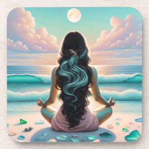 Dessous-de-verre Méditation Harmonie sur la plage