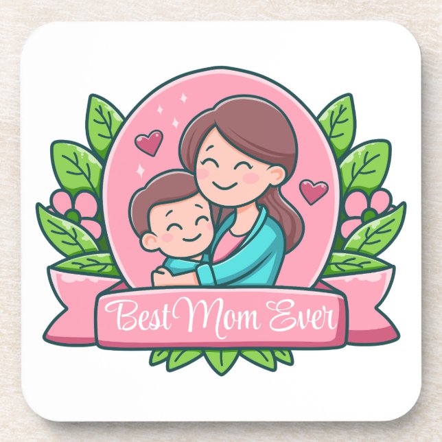 Dessous-de-verre Meilleure Maman de tous les temps, Maman et Enfant (Devant)