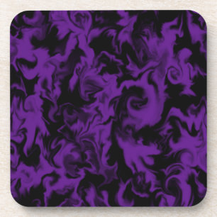 Dessous de verre mélangés violets et noirs fonc