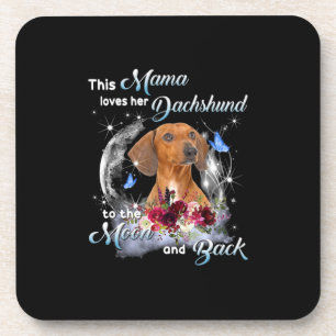 Dessous-de-verre Mère Art Dachshund Mama Anniversaire