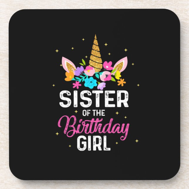 Dessous-de-verre Mère cadeau | Soeur De La Fille Anniversaire Anniv (Devant)