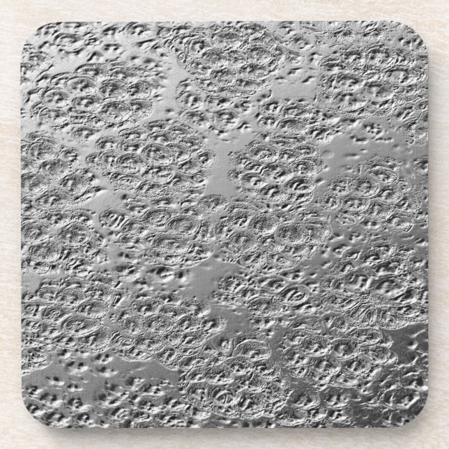 Dessous-de-verre Métal argenté endommagé (Devant)