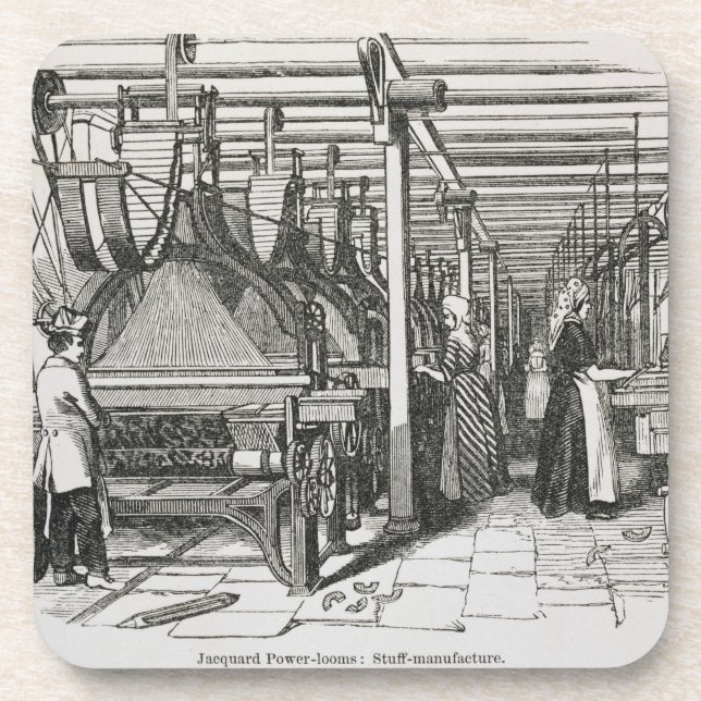 Dessous-de-verre Métiers à tisser de puissance de jacquard (Devant)