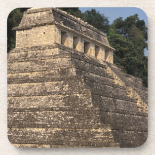 Dessous-de-verre Mexique, province du Chiapas, Palenque. Temple de 