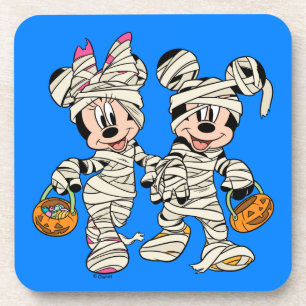 Dessous-de-verre Mickey et Minnie en momie Halloween