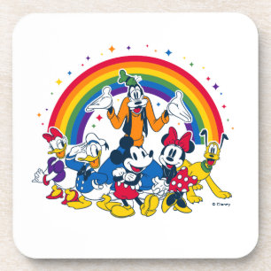 Dessous-de-verre Mickey et ses amis sous l'arc-en-ciel