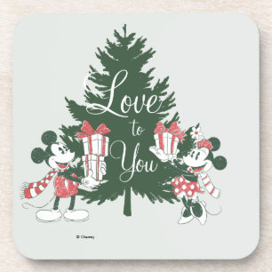 Dessous-de-verre Mickey & Minnie Amour de Noël pour vous