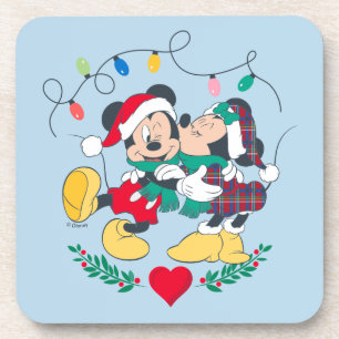 Dessous-de-verre Mickey & Minnie Baisers de fêtes