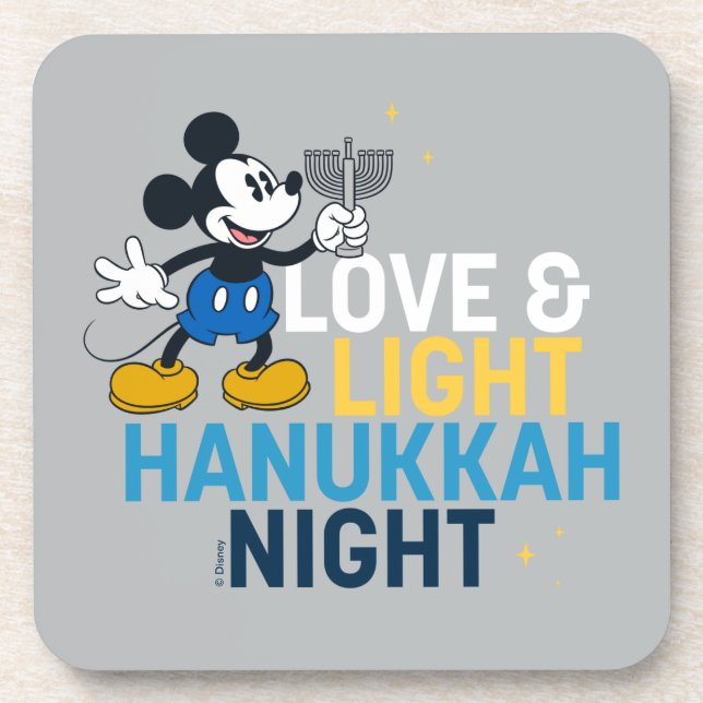 Dessous-de-verre Mickey Mouse | Love & Light Hanoukka Night (Devant)
