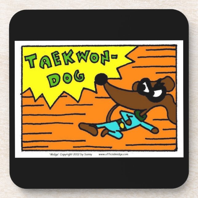 Dessous de verre Midge TAEKWON-DOG - Ensemble de 6 (Devant)