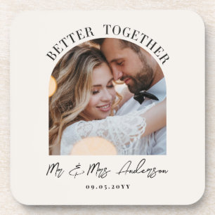 Dessous-de-verre Mieux ensemble arche photo mariage cadeau décorati