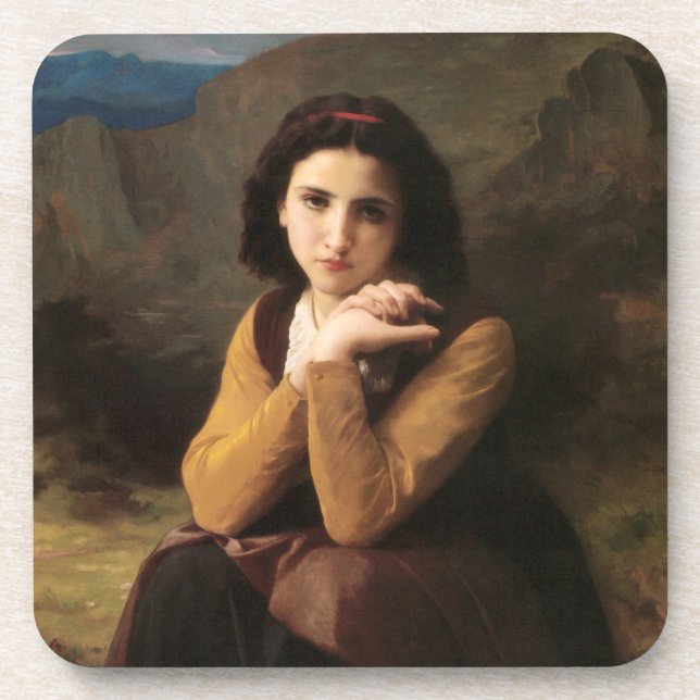 Dessous-de-verre Mignon Innocence d'une adolescente, Bouguereau (Devant)