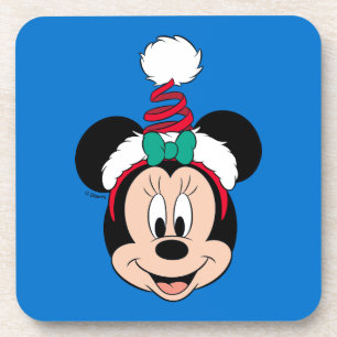 Dessous-de-verre Minnie Mouse Chapeau de Noël mignon