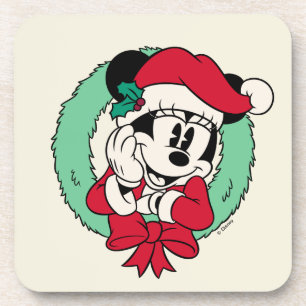 Dessous-de-verre Minnie Mouse Couronne de fêtes mignonne