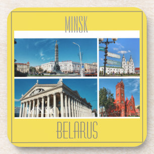 Dessous-de-verre Minsk Biélorussie Collage Architecture Dessous de 