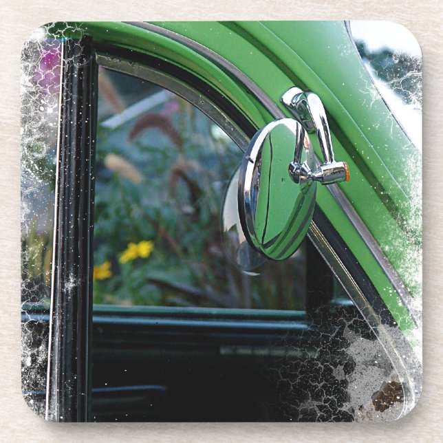 Dessous-de-verre Miroir automobile Vintage (Devant)