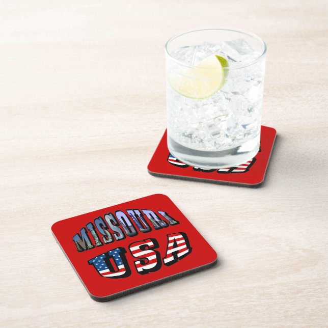 Dessous-de-verre Missouri Picture et USA Text (Côté Droit)