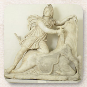 Dessous-de-verre Mithras sacrifiant Taureau, soulagement de marbre,