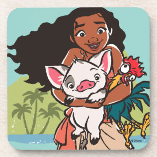 Dessous-de-verre Moana   Pua & Heihei - Voyagers