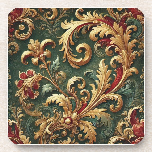 Dessous-de-verre Modèle baroque Damas de luxe (Devant)
