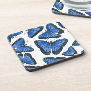 Dessous-de-verre Modèle motif de papillon bleu morpho