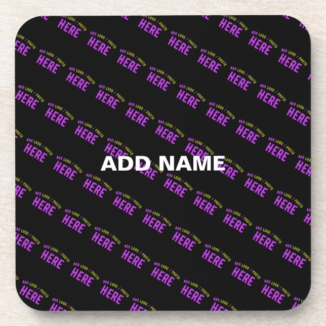 DESSOUS-DE-VERRE MODERNE ET MODERNE PERSONNALISABLE NOIR VÉRIFIÉ (Devant)