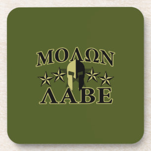 Dessous-de-verre Molon Labe Casque spartiate 5 étoiles