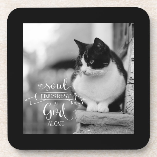 Dessous-de-verre Mon Âme Trouve Le Repos - Ps 62:1 (Devant)
