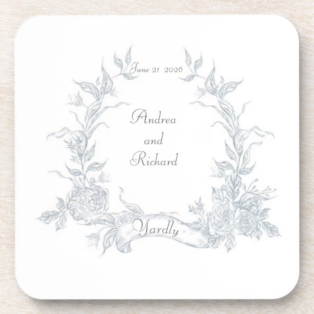 Dessous-de-verre Mon Mariage Jardin Plastique Mariage Dessous de ve (Devant)
